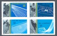 19th Winter Olympics Salt Lake City, 2002 Mint Block of 4 Stamps